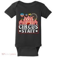 Circus Staff Funny Circus Themed Birthday Party Baby Bodysuit thumb 0