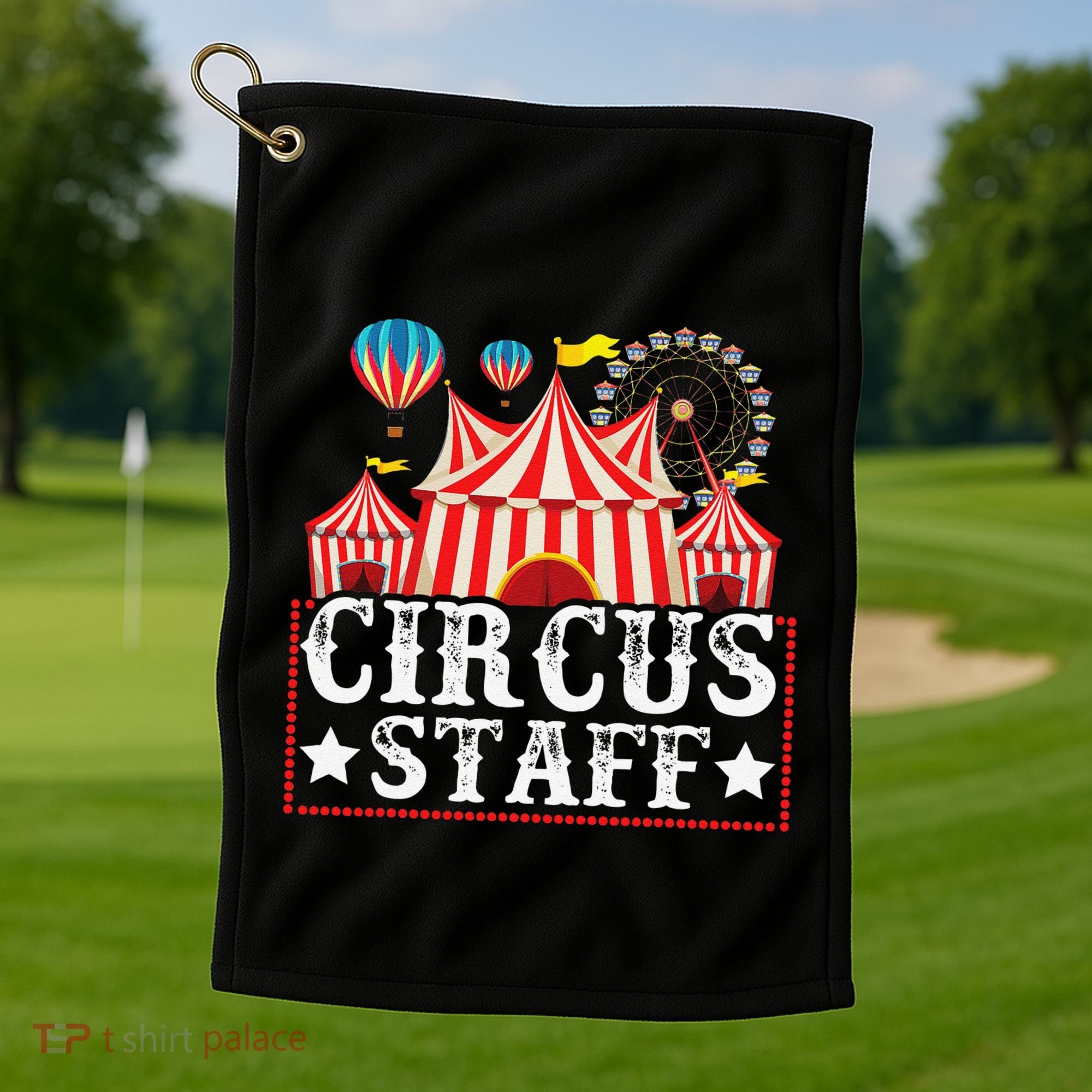 Circus Staff Funny Circus Themed Birthday Party Golf Towel