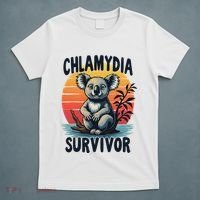 Chlamydia Survivor Funny Adult Joke Retro Vintage Koala T-Shirt thumb 5