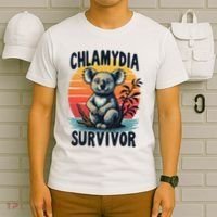 Chlamydia Survivor Funny Adult Joke Retro Vintage Koala T-Shirt thumb 6