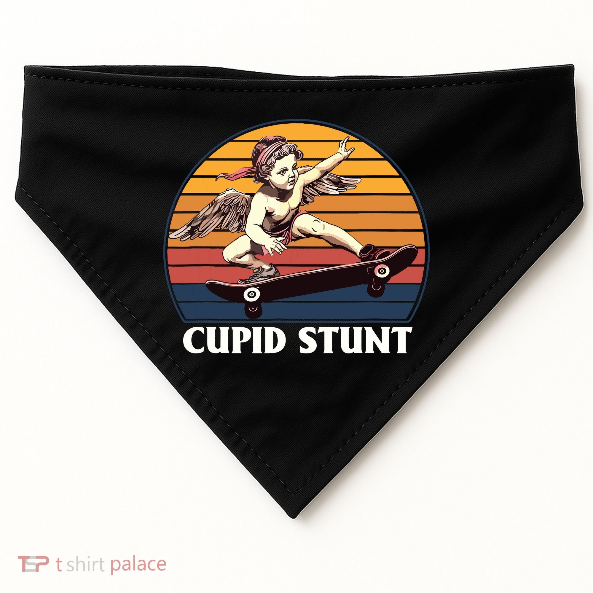 Cupid Stunt Funny Sarcastic Offensive Humor Embarrassing USA-Made Doggie Bandana
