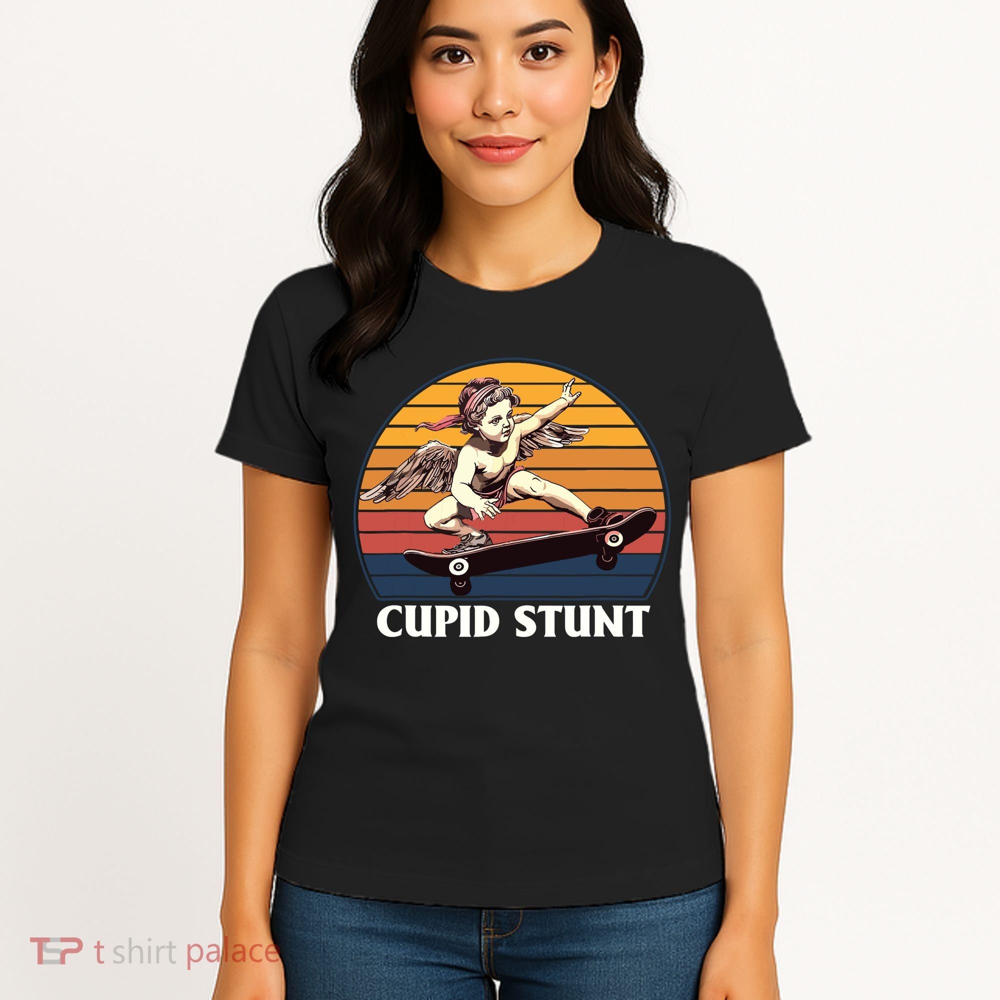 Cupid Stunt Funny Sarcastic Offensive Humor Embarrassing Women's T-Shirt