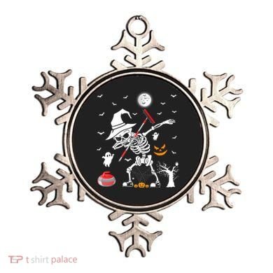 Curling Sports Funny Skeleton Dabbing Curling Halloween Ornament