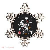 Curling Sports Funny Skeleton Dabbing Curling Halloween Ornament thumb 0
