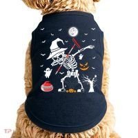 Curling Sports Funny Skeleton Dabbing Curling Halloween Doggie Tank thumb 0