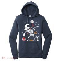 Curling Sports Funny Skeleton Dabbing Curling Halloween Women's Hoodie thumb 0