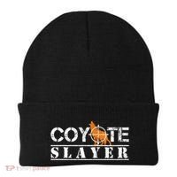 Coyote Slayer Funny Hunting Gift For Coyote Hunters Gift Beanie thumb 0