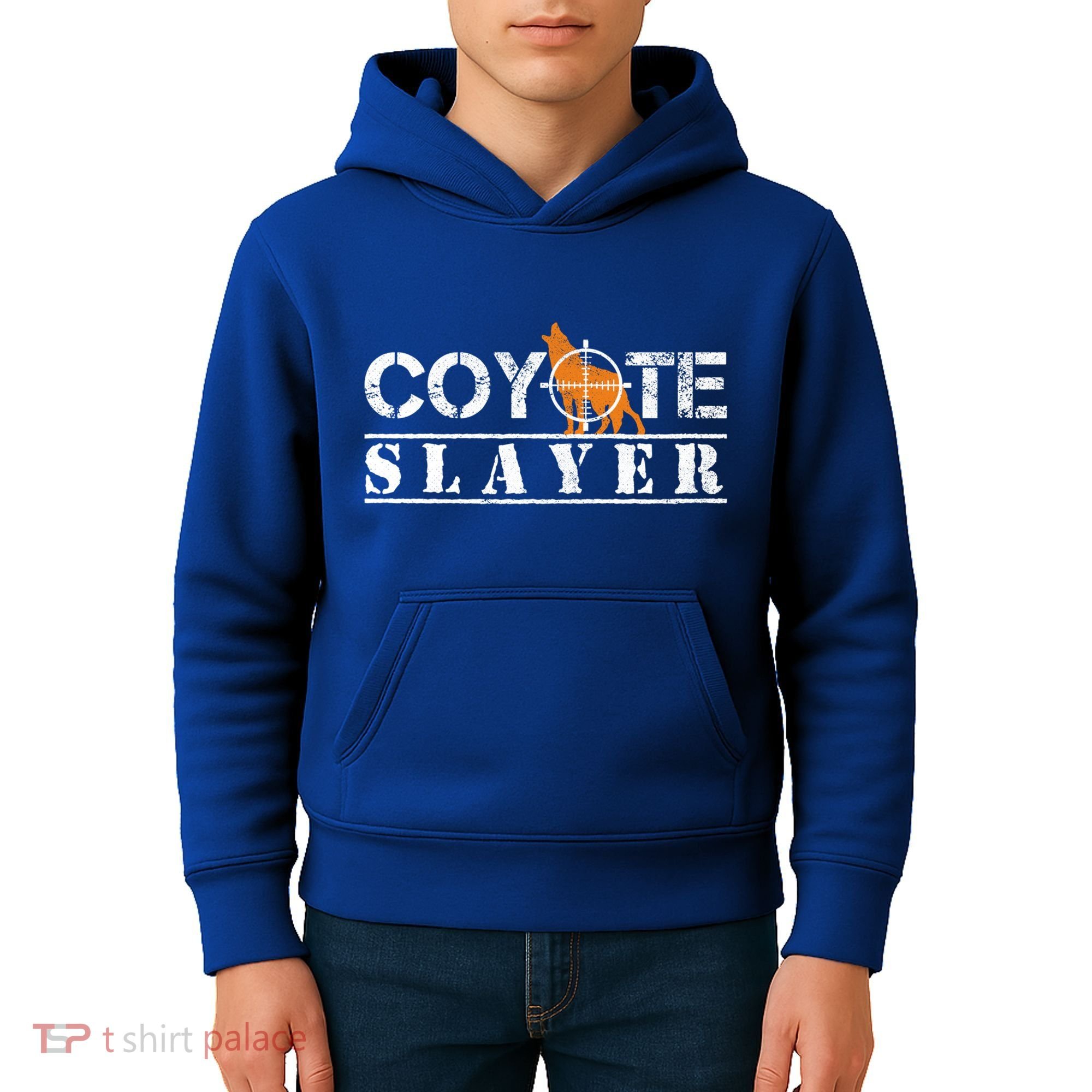 Coyote Slayer Funny Hunting Gift For Coyote Hunters Gift Kids Hoodie