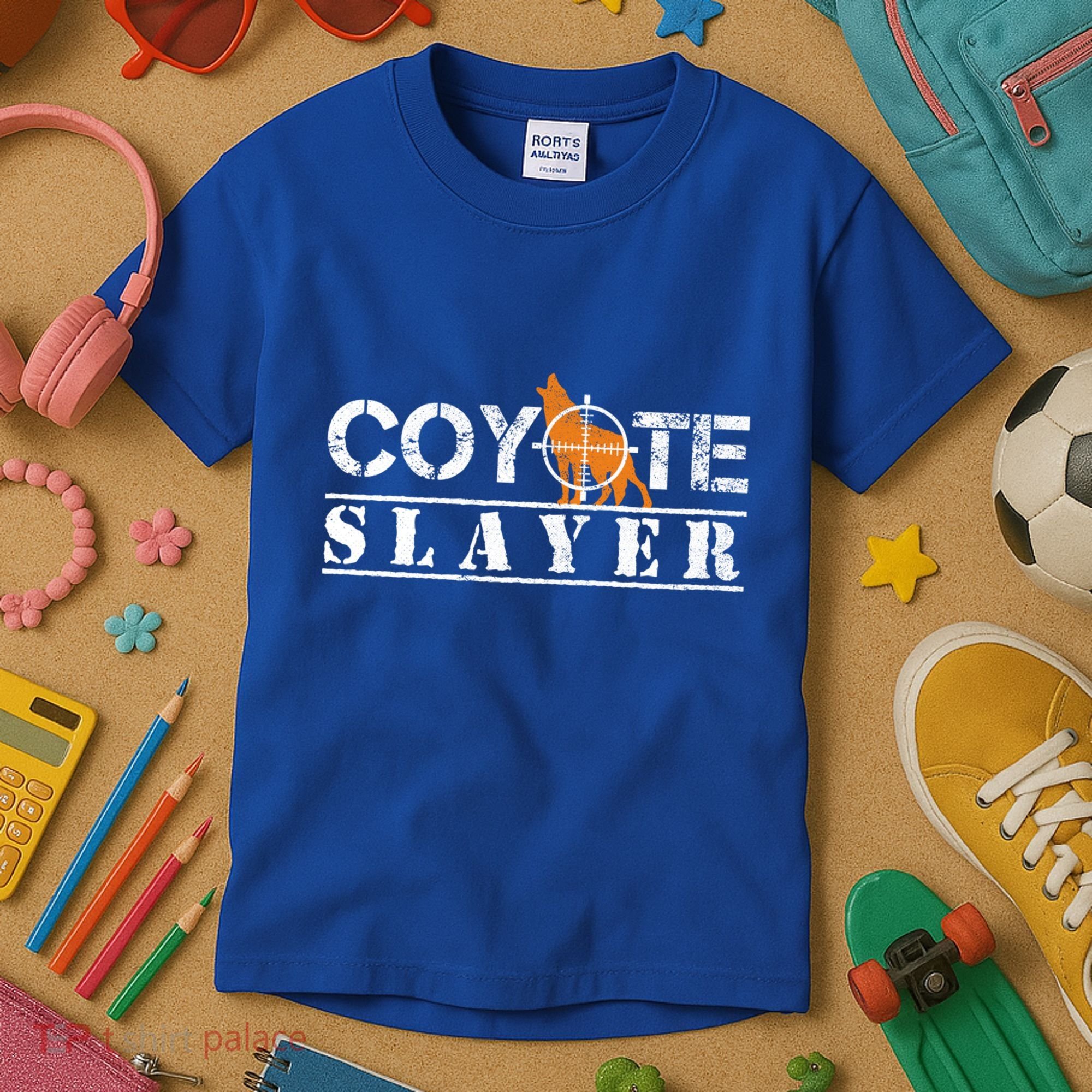 Coyote Slayer Funny Hunting Gift For Coyote Hunters Gift Kids T-Shirt