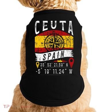 Ceuta Spain Flag Gps Coordinates Of Ceuta Doggie Tank