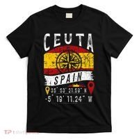 Ceuta Spain Flag Gps Coordinates Of Ceuta T-Shirt thumb 0