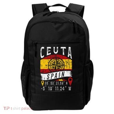Ceuta Spain Flag Gps Coordinates Of Ceuta Backpack