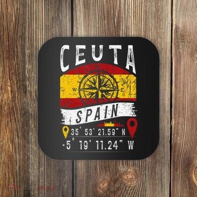Ceuta Spain Flag Gps Coordinates Of Ceuta Coaster