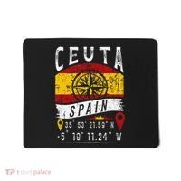 Ceuta Spain Flag Gps Coordinates Of Ceuta Mousepad thumb 0