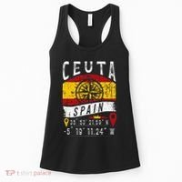 Ceuta Spain Flag Gps Coordinates Of Ceuta Women's Tank Top thumb 0