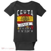 Ceuta Spain Flag Gps Coordinates Of Ceuta Baby Bodysuit thumb 0