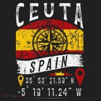 Ceuta Spain Flag Gps Coordinates Of Ceuta Hat thumb 2