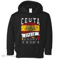 Ceuta Spain Flag Gps Coordinates Of Ceuta Toddler Hoodie thumb 0
