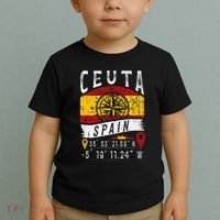 Ceuta Spain Flag Gps Coordinates Of Ceuta Toddler T-Shirt thumb 2