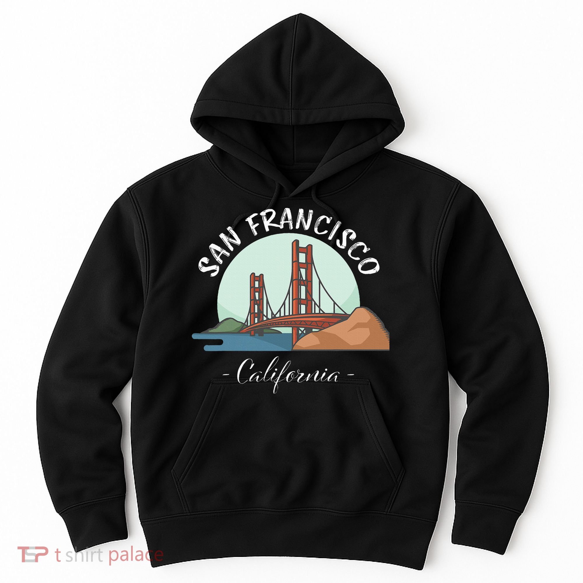 California San Francisco Gift Golden Gate Bridge Souvenir Hoodie