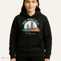 California San Francisco Gift Golden Gate Bridge Souvenir Hoodie thumb 5