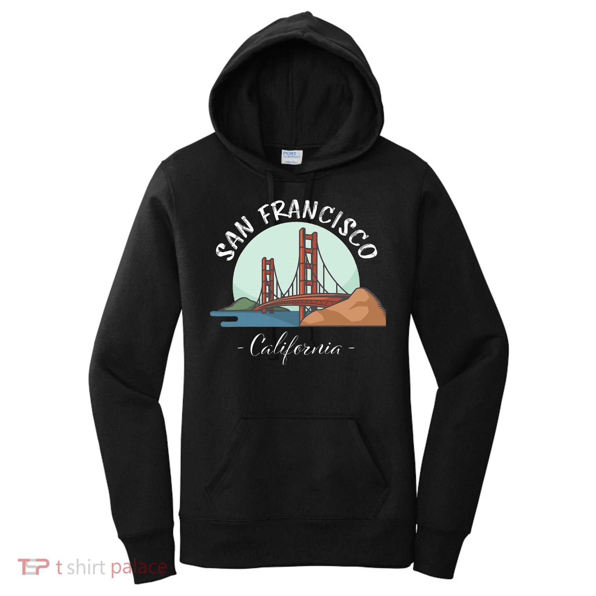 California San Francisco Gift Golden Gate Bridge Souvenir Women's Hoodie