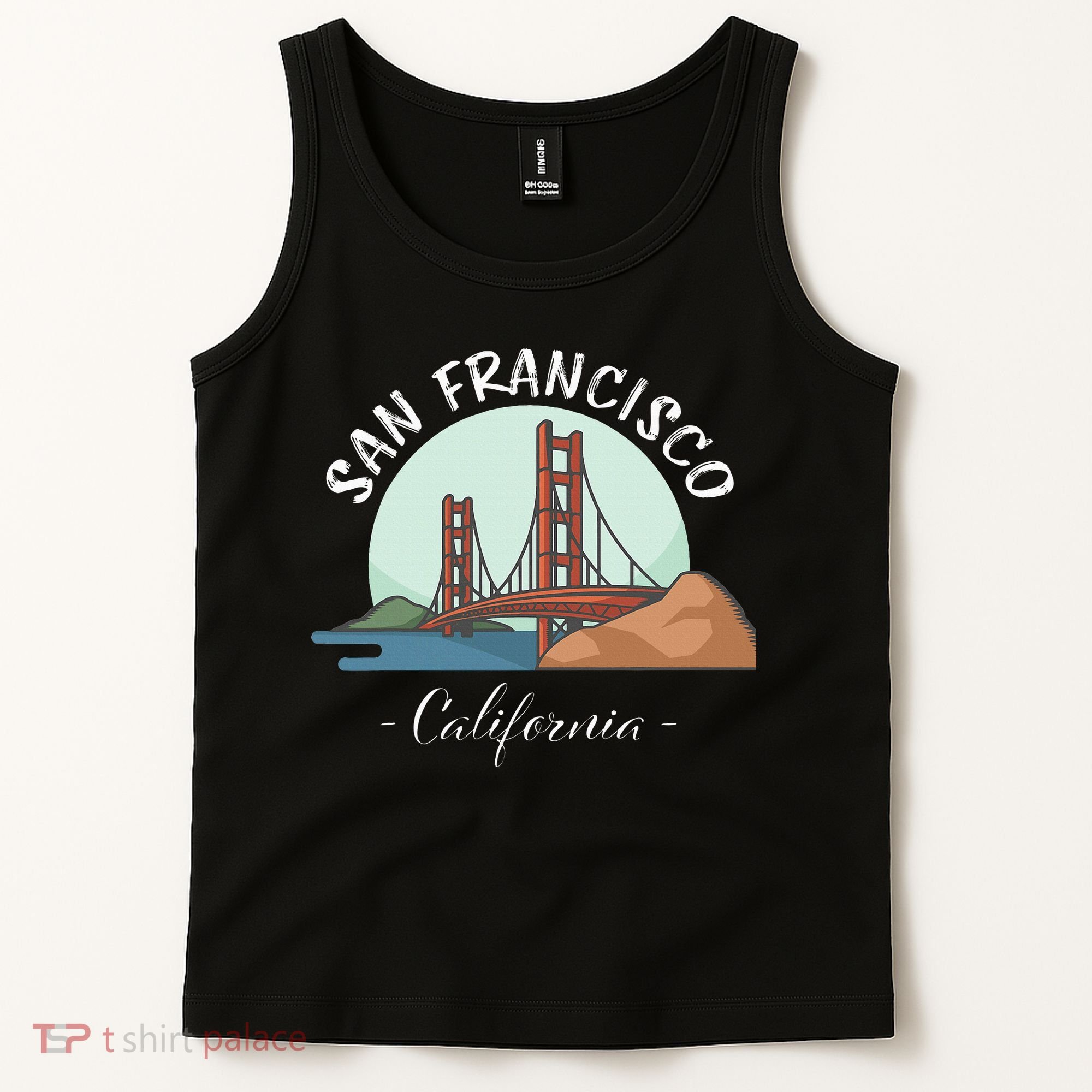 California San Francisco Gift Golden Gate Bridge Souvenir Tank Top