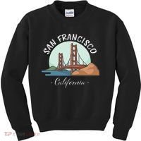 California San Francisco Gift Golden Gate Bridge Souvenir Kids Sweatshirt thumb 0