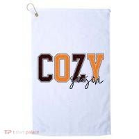 Cozy Season Fall Lover Golf Towel thumb 0