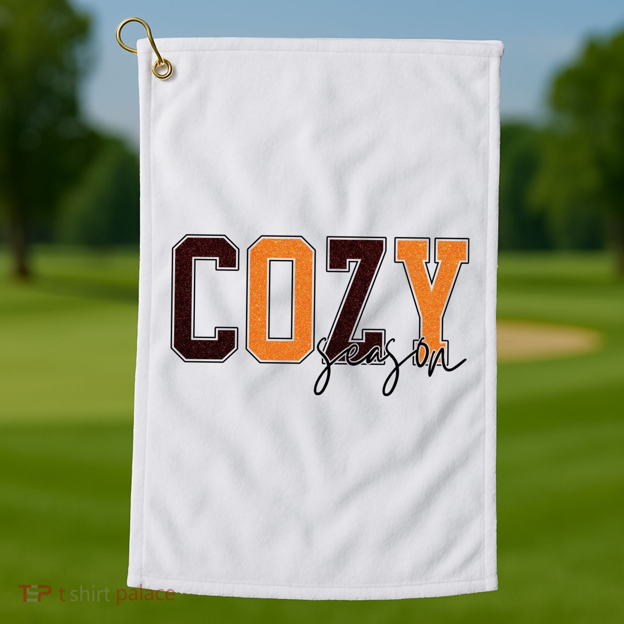 Cozy Season Fall Lover Golf Towel