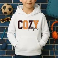 Cozy Season Fall Lover Kids Hoodie thumb 2