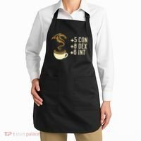 Coffee Stats For Roleplaying And Larping Tabletop Rpg Apron thumb 2