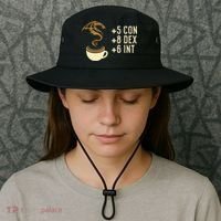 Coffee Stats For Roleplaying And Larping Tabletop Rpg Bucket Hat thumb 3