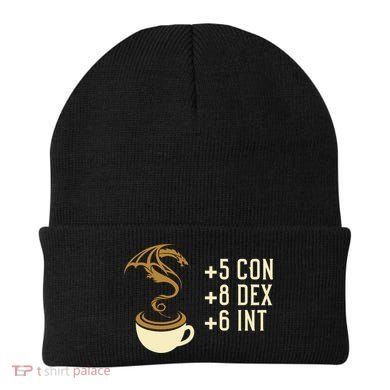 Coffee Stats For Roleplaying And Larping Tabletop Rpg Beanie