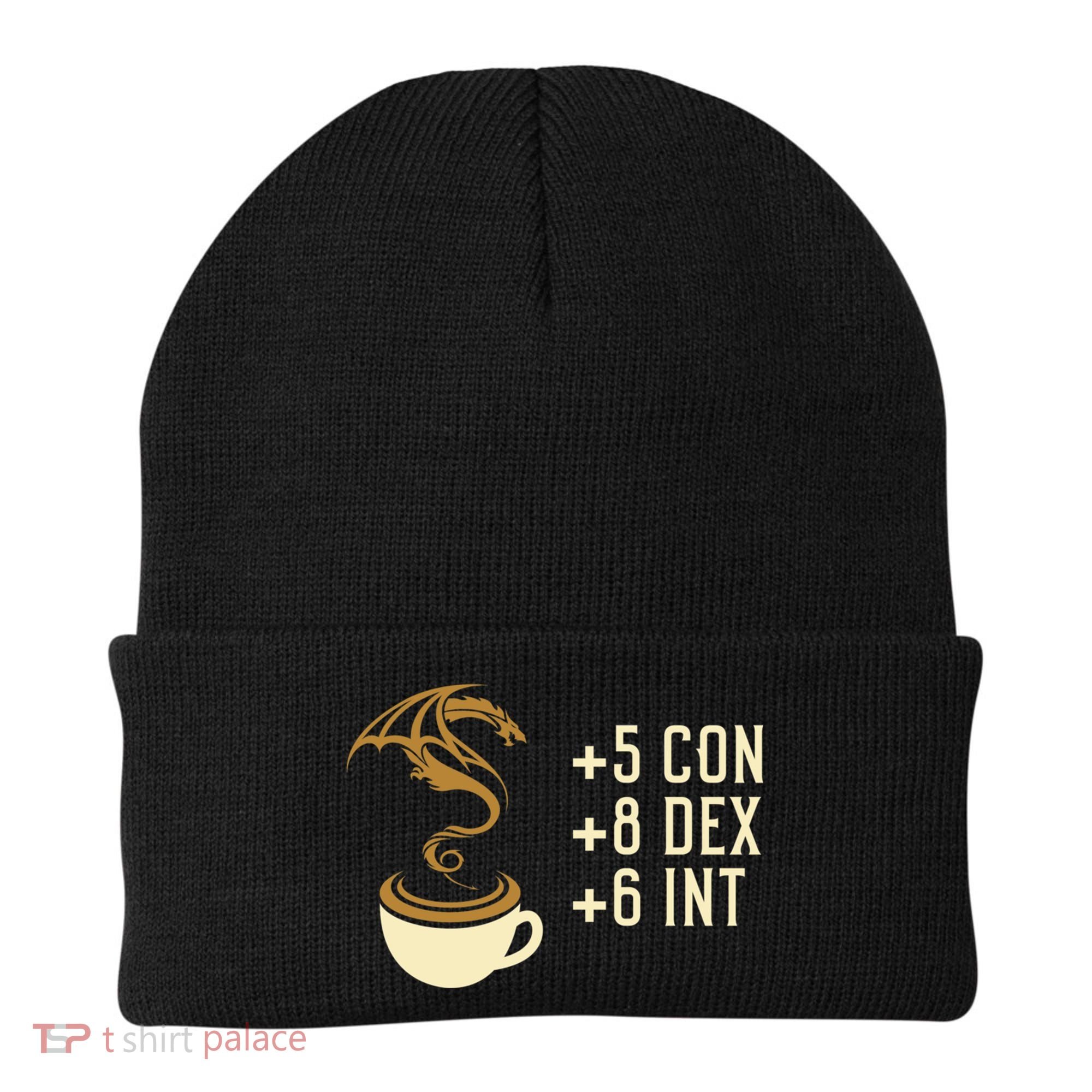 Coffee Stats For Roleplaying And Larping Tabletop Rpg Beanie