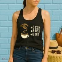 Coffee Stats For Roleplaying And Larping Tabletop Rpg Women's Tank Top thumb 2