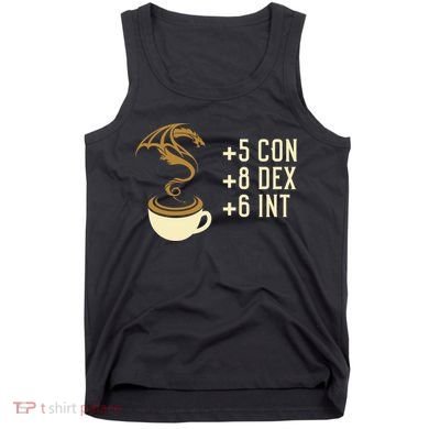 Coffee Stats For Roleplaying And Larping Tabletop Rpg Tank Top