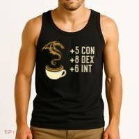 Coffee Stats For Roleplaying And Larping Tabletop Rpg Tank Top thumb 3