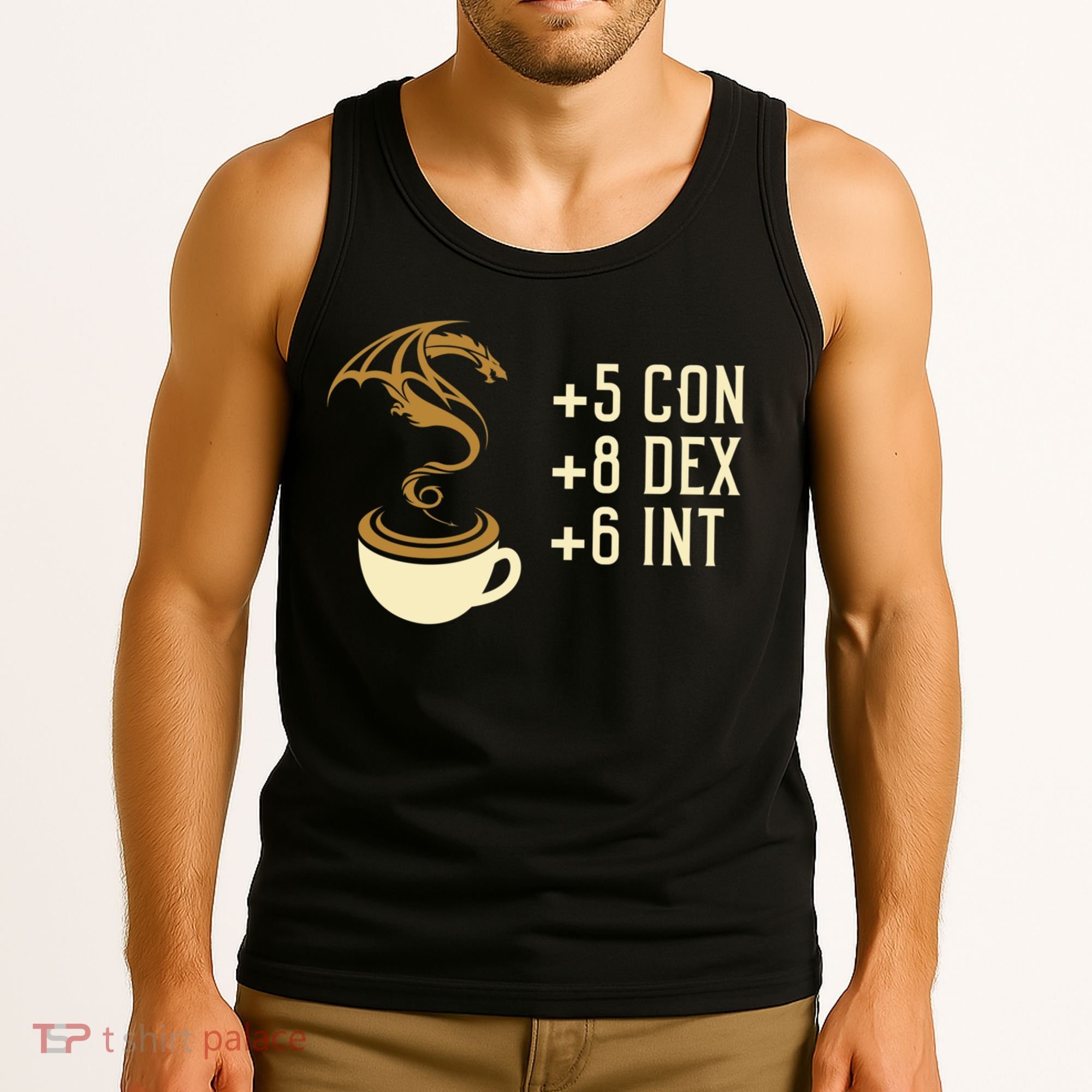 Coffee Stats For Roleplaying And Larping Tabletop Rpg Tank Top