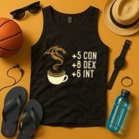 Coffee Stats For Roleplaying And Larping Tabletop Rpg Tank Top thumb 4