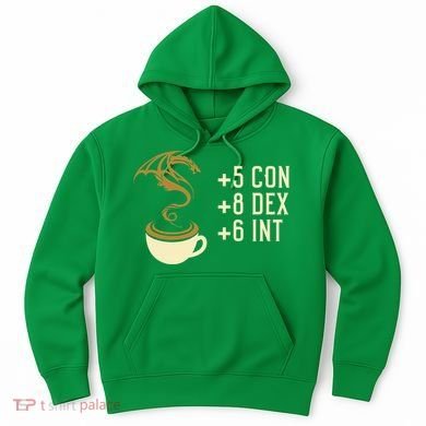 Coffee Stats For Roleplaying And Larping Tabletop Rpg Hoodie