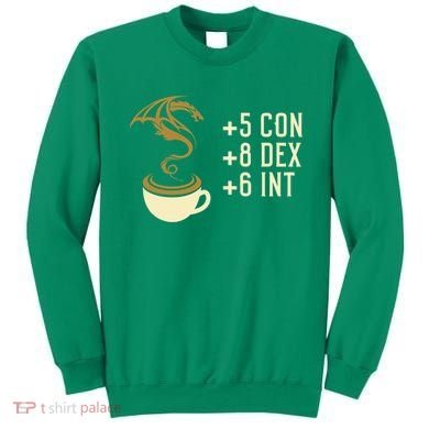 Coffee Stats For Roleplaying And Larping Tabletop Rpg Sweatshirt
