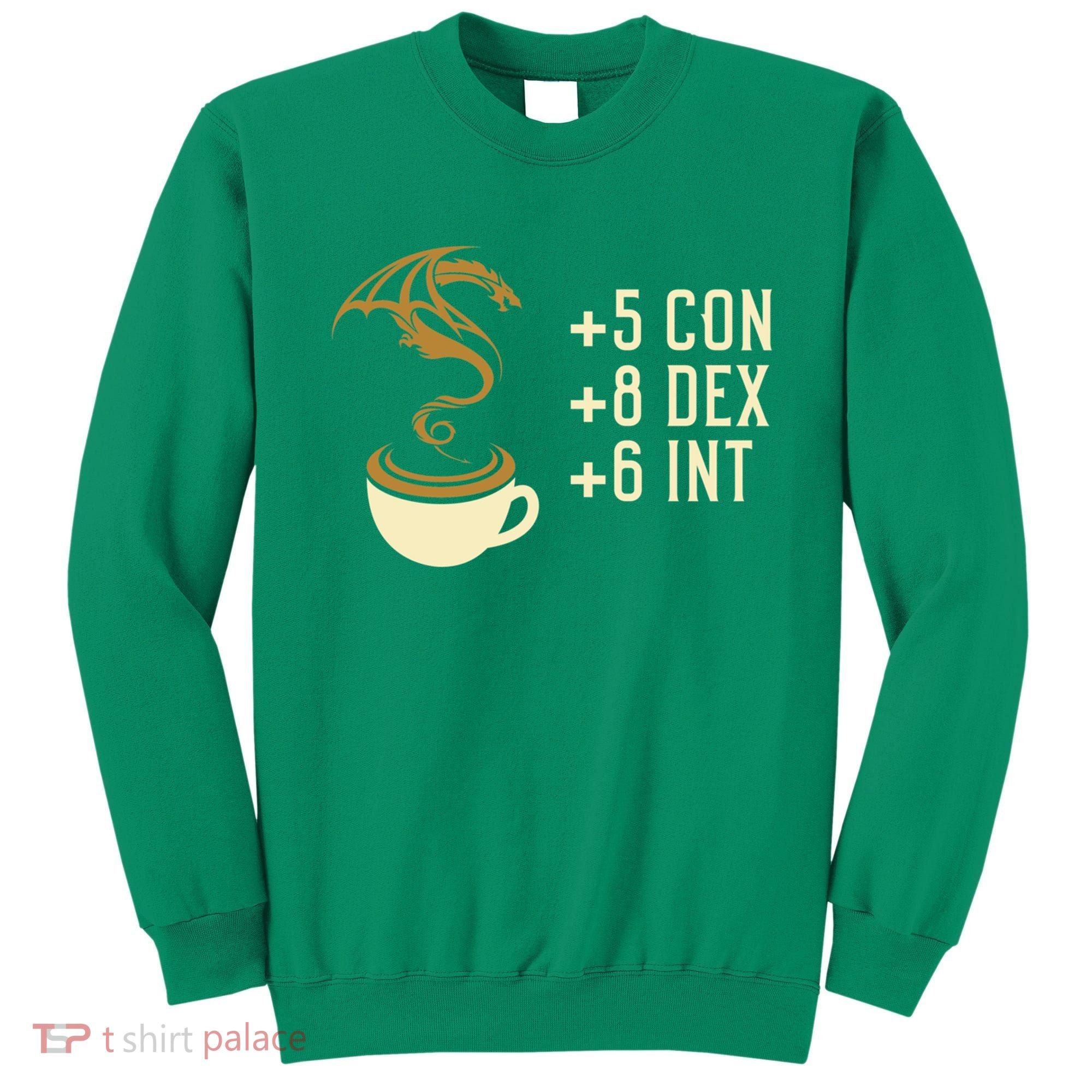 Coffee Stats For Roleplaying And Larping Tabletop Rpg Sweatshirt