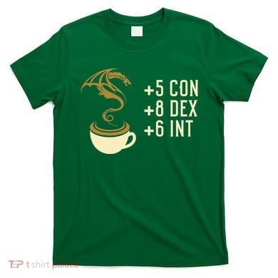 Coffee Stats For Roleplaying And Larping Tabletop Rpg T-Shirt