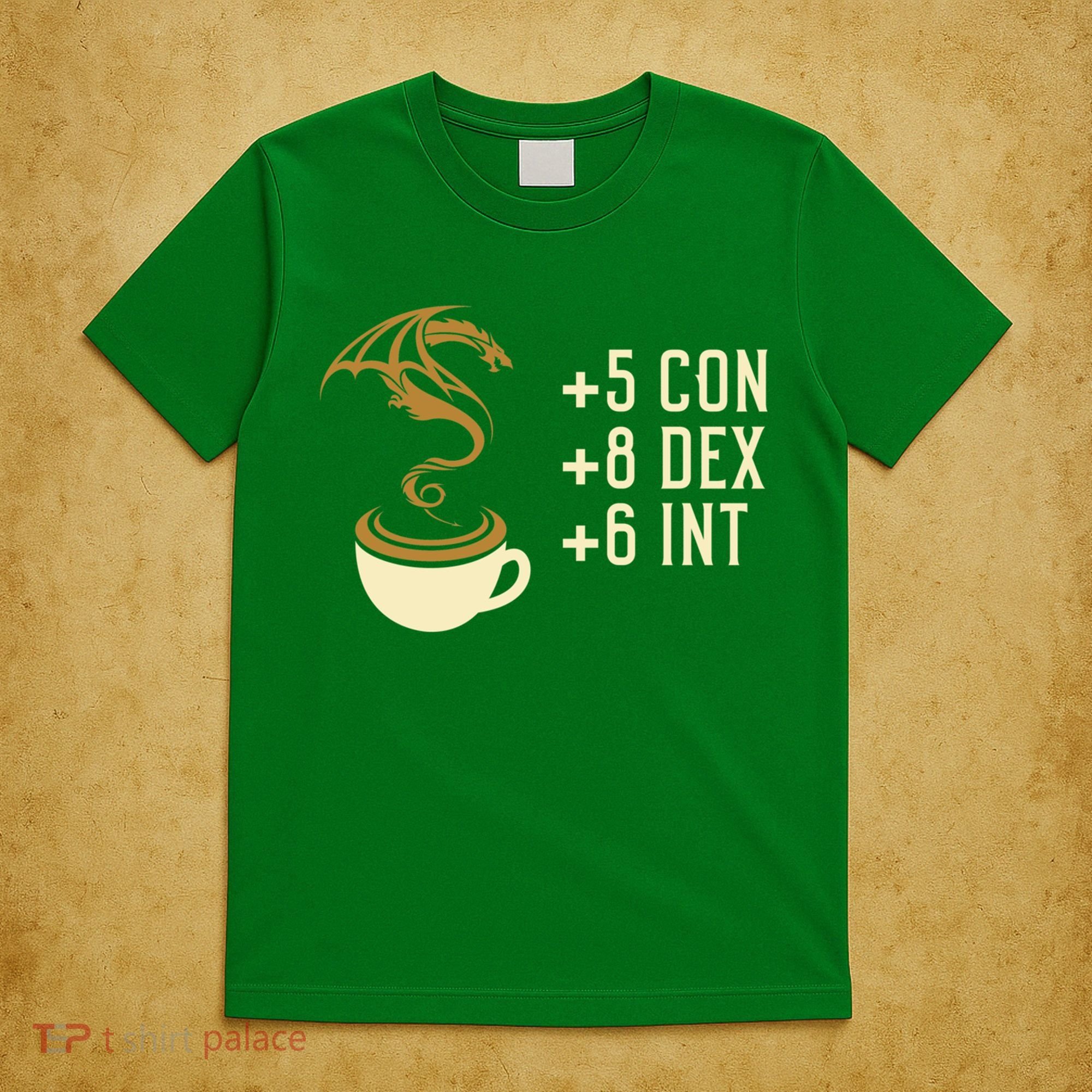 Coffee Stats For Roleplaying And Larping Tabletop Rpg T-Shirt