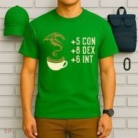 Coffee Stats For Roleplaying And Larping Tabletop Rpg T-Shirt thumb 6