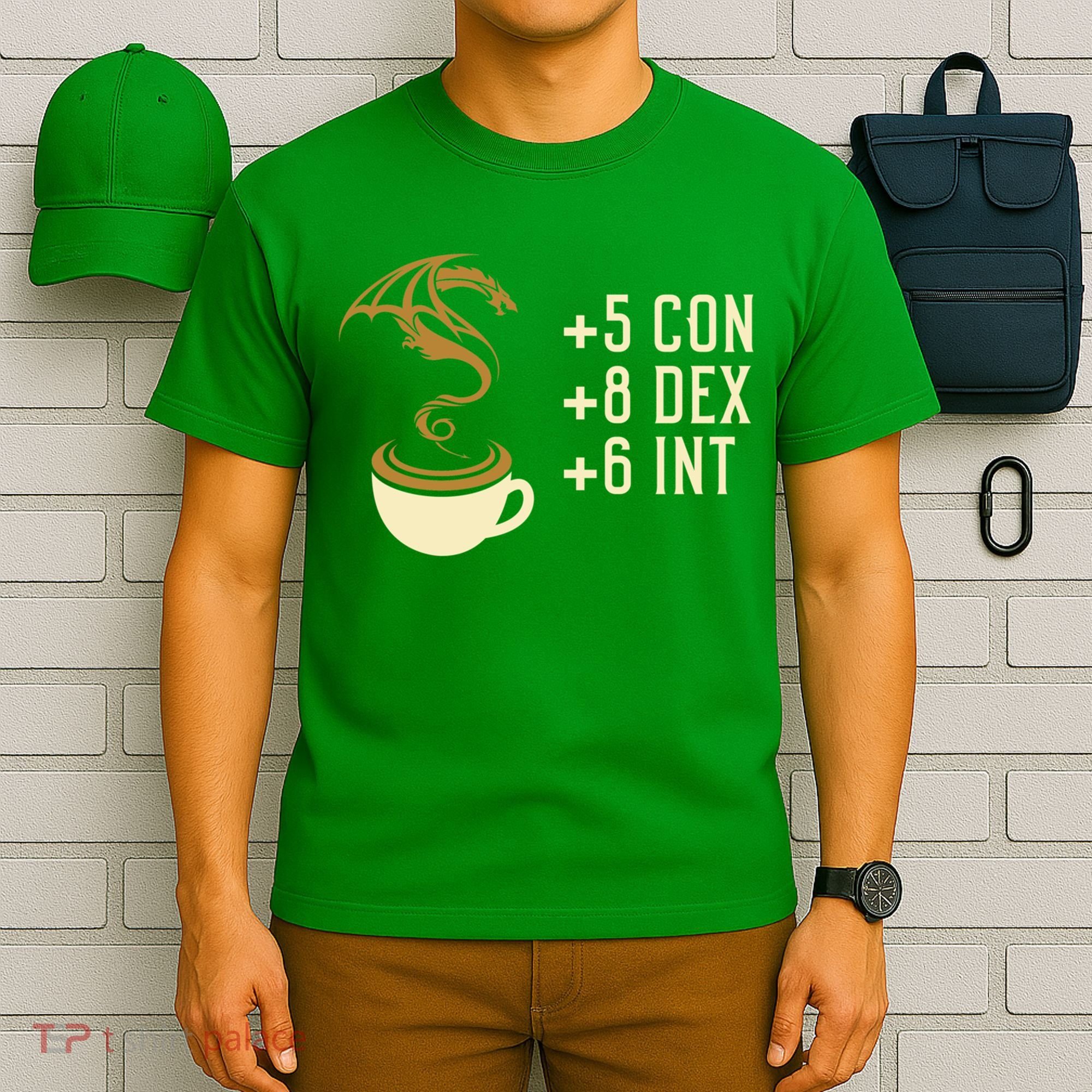 Coffee Stats For Roleplaying And Larping Tabletop Rpg T-Shirt