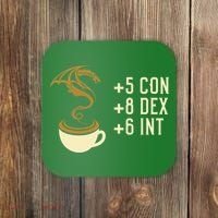 Coffee Stats For Roleplaying And Larping Tabletop Rpg Coaster thumb 0