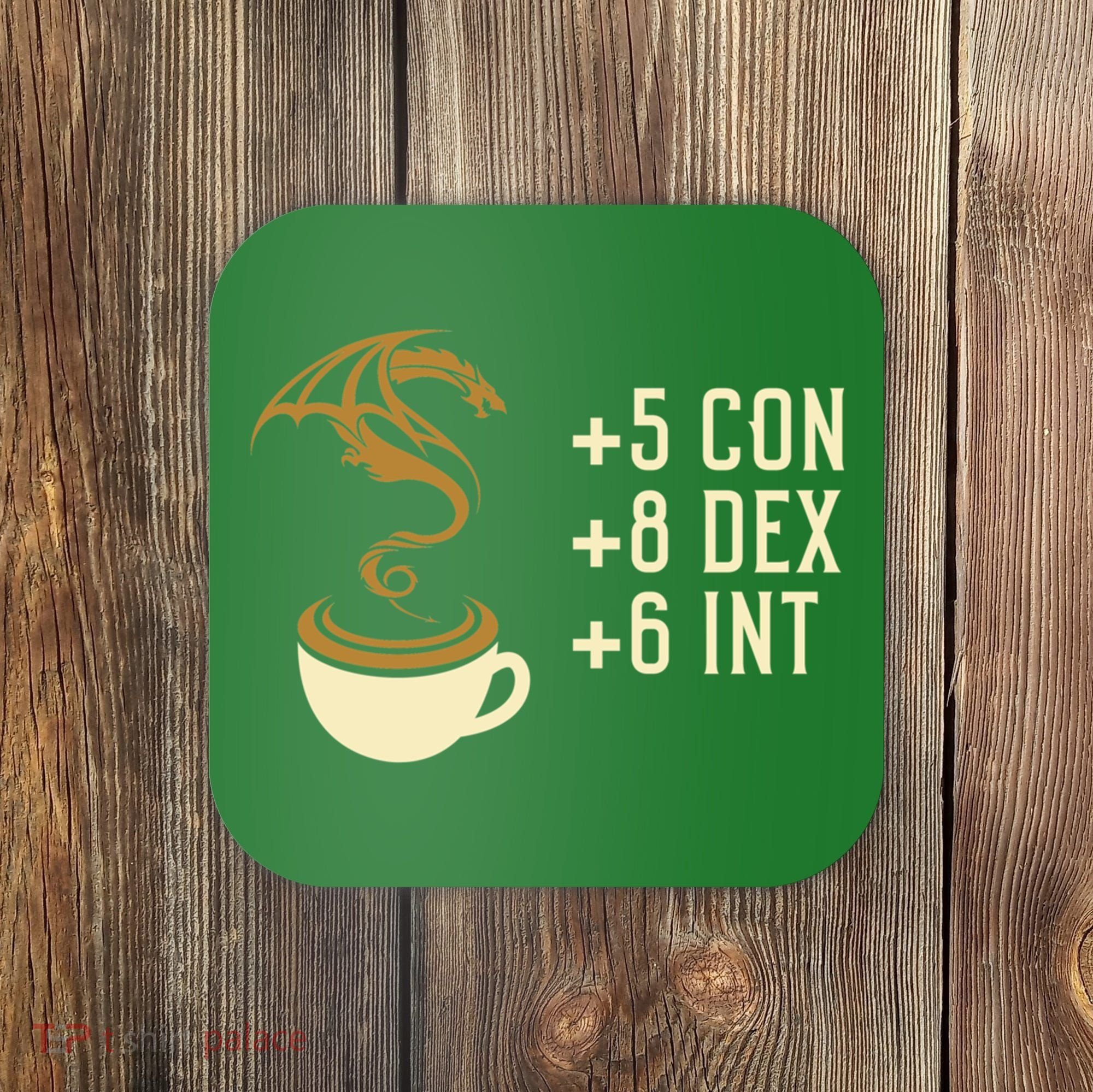 Coffee Stats For Roleplaying And Larping Tabletop Rpg Coaster
