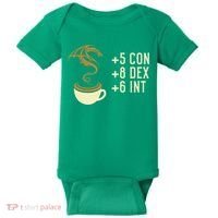 Coffee Stats For Roleplaying And Larping Tabletop Rpg Baby Bodysuit thumb 0